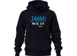 Jahaa! Lo Farò Più Tardi! Procrastination Saying Homeoffice Office Unisex Felpa Con Cappuccio, Navy, S