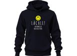 Smile You Can't Kill Them All Black Humour Smiley Unisex Hoodie Hoodie, Navy, S