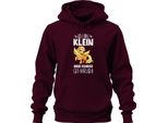 Sono Piccolo Ma Pericoloso! Unicorno Fantasy Girl Humour Unisex Felpa Con Cappuccio, Borgogna, Xxl