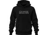 I Hate People Saying Sarcasm Antisocial Minimalist Unisex Hoodie Felpa Con Cappuccio, Nero, 3XL