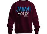 Jahaa! Lo Farò Più Tardi! Procrastination Saying Homeoffice Office Unisex Felpa Pullover, Borgogna, L