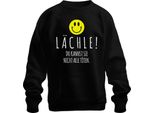 Smile You Can't Kill Them All Nero Umorismo Smiley Unisex Felpa Pullover, Nero, Xxl