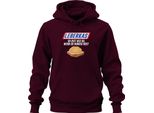 Leberkas Du Bist Ned Du Wenn Hunger Bayern Brotzeit Snack Humour Unisex Felpa Con Cappuccio, Borgogna, Xxl