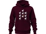 Detti Divertenti Sulla Pecora Giochi Di Parole Pecore Animali Umorismo Fattoria Felpa Con Cappuccio Unisex, Bordeaux, Xxl