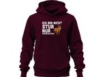 Non Testardo, Solo Supponente, Divertente Asino Che Dice Umorismo Regalo Felpa Con Cappuccio Unisex, Borgogna, M
