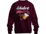 Escalation Eh Fenicottero Birra Godimento Spiaggia Festa Alcolici Mallorca Unisex Felpa Pullover, Borgogna, L