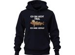 Non Sono Pigro, Ho Pazienza, Bradipo, Idea Regalo Divertente, Felpa Con Cappuccio Unisex, Navy, M