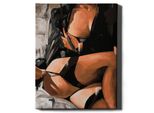 Oh Art! - Set Pittura Per Numeri Donna - 40X50Cm, Con Cornice In Legno E Pennelli Fai Da Te