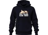 Non Devo Fare Nulla Carino Il Carlino Che Dice Amore Per Il Cane Fan Del Carlino Regalo Felpa Con Cappuccio Unisex, Navy, 3XL