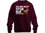 Non Testardo, Solo Supponente, Divertente Asino Che Dice Umorismo Regalo Felpa Unisex Pullover, Borgogna, Xl