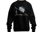 Hippotenuse Matematica Trigonometria Triangolo Hippo Regalo Insegnante Unisex Felpa Pullover, Nero, S