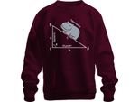 Hippotenuse Matematica Trigonometria Triangolo Hippo Regalo Insegnante Unisex Felpa Pullover, Borgogna, S