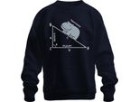Hippotenuse Matematica Trigonometria Triangolo Hippo Regalo Insegnante Unisex Felpa Pullover, Navy, Xl