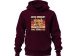 Buongiorno? Ghiaccio Molto Sottile! Morning Grouch Caffè Regalo Cane Unisex Felpa Con Cappuccio, Borgogna, M