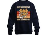 Buongiorno? Ghiaccio Molto Sottile! Morning Grouch Caffè Regalo Cane Unisex Felpa Maglione, Navy, M