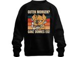 Buongiorno? Ghiaccio Molto Sottile! Morning Grouch Caffè Regalo Cane Felpa Unisex Pullover, Nero, 3XL