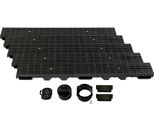 Canale Di Drenaggio Altezza 60 Mm Plastica 5 M, Griglia Longitudinale, Nero