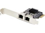 StarTech.com 2-Port Gigabit Netzwerkkarte, 10/100/1000Mbps PCI-Express LAN-Karte, 2x Realtek RTL8111H 1Gbit PCIe Netzwerkadapter/NIC, Arbeitet mit Windows und Linux, TAA-Konform