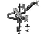 Hdwr Solidhand-As03 Supporto Per 3 Monitor, Supporto Triplo, Supporto Triplo, Nero Opaco