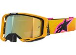 Occhiali Vision 8 Corp, Alpinestars (Arancio/Giallo/Rosa, Plexi Dorato A Specchio) 2026