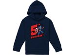 Capitan America - Felpa Con Cappuccio "5Th Birthday"" Per Bambini, Pullover TV22728 (152-158) (Marina)"
