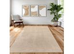 Tappeto Beige Accogliente Morbido Stile Senza Tempo Facile Da Pulire Moderno Dimensioni - 240 X 340 Cm