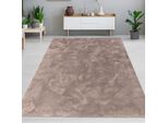 Tappeto In Pelliccia Di Coniglio Color Taupe Elegantemente Morbido Con Una Sottile Lucentezza Dimensioni Moderne - 240 X 340 Cm