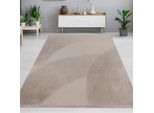 Tappeto In Pelliccia Di Coniglio Beige Dall'aspetto Elegantemente Morbido Con Una Sottile Lucentezza Dimensioni Moderne - 200 X 290 Cm