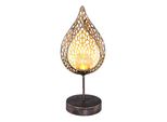 Globo 33528 Luce Solare In Metallo Patinato Color Oro, Led