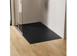 Emke Piatto Doccia Rettangolare Piatto 140X90Cm Piatto Doccia Con Struttura Antiscivolo In Look Pietra Nera