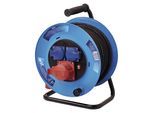 Emos Cavo Di Prolunga Nero Per Esterni In Bobina 25M, 3 Prese, Gomma, 230V/400V, 1,5Mm2 P193250