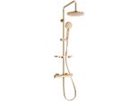 Mexen KT40 Set Doccia A Parete Con Soffione E Miscelatore Termostatico, Oro Rosa - 771504093-60