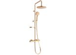 Mexen KX40 Set Doccia Esterno Con Soffione E Miscelatore Termostatico, Oro Rosa - 771504091-60