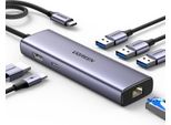 Hub Ugreen Cm512 15598 6W1 Usb-C - 3X Usb-A 3.0 / Hdmi / Rj45 / Usb-C Pd - Szary