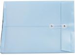 Inf A4 Buste Portadocumenti Verticali Con Chiusura A Cordino - Organizer Blu In Pp (Confezione Da 10)