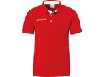 Uhlsport Calcio Essential Prime Polo Shirt Bambini Polo Rosso Bianco Taglia 152