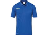 Uhlsport Football Score Polo Shirt Uomo Polo Blu Giallo Taglia Xxl