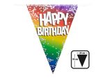 Catena Di Gagliardetti In Foil 'Happy Birthday'compleanno, Decorazione Per Feste, Festa Di Compleanno (30 X 20 Cm)(6 M)