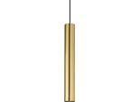 Sospensione Moderna Look Metallo Ottone 1 Luce Gu10 7W 3000K Luce Calda