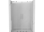 Mexen Velar L Duo Porta Doccia Scorrevole 140 Cm, Smerigliata, Cromo - 871-140-003-32-01