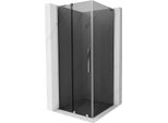 Mexen Velar L Cabina Doccia Scorrevole 90 X 90 Cm, Grafite, Cromo - 871-090-090-43-01