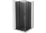 Mexen Velar L Duo Cabina Doccia Scorrevole 90 X 90 Cm, Grafite, Cromo - 871-090-090-02-43-01