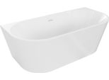 Mexen Oval Vasca Da Bagno Indipendente A Parete 150 X 75 Cm, Bianca, Troppo Pieno Bianco - 52671507500-20