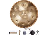Handpan Trommel 55cm 9 Noten D-Moll - Handtrommel Instrument mit Schlägel - Hochwertige Klangmusikinstrumente für Musiker