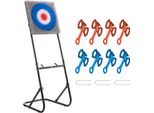 Vevor Set Da Lancio Con Ascia, Bersaglio In Setole Di Plastica Con 8 Asce Da Lancio E Struttura In Acciaio Pieghevole, Facile Da Riporre, Gioco Per Cortile All'aperto/Al Chiuso E Giochi Di Carnevale 48 X 140 X 69 Cm