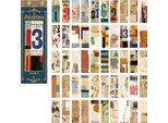 50 Fogli Vintage Scrapbook Sticker Book Carta Decorativa Fai Da Te Resistente Ai Colori Per Diari E Riviste