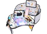 Edibazzar | Tavolino Da Viaggio Per Bambini Con Organizer Colorato Per Auto E Scomparto Per Tablet