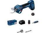 Akku-Gartenschere Ggp 12V-25 Professional, 12Volt Blau/Schwarz, 2X Li-Ionen Akku 3,0Ah