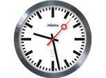 Peweta 51.150.325 Funkwanduhr Bahnhof Silber 30,0 Cm Aluminium