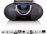 Radio Portatile Dab+ E Fm Con Cassetta Cd E Bluetooth Nero